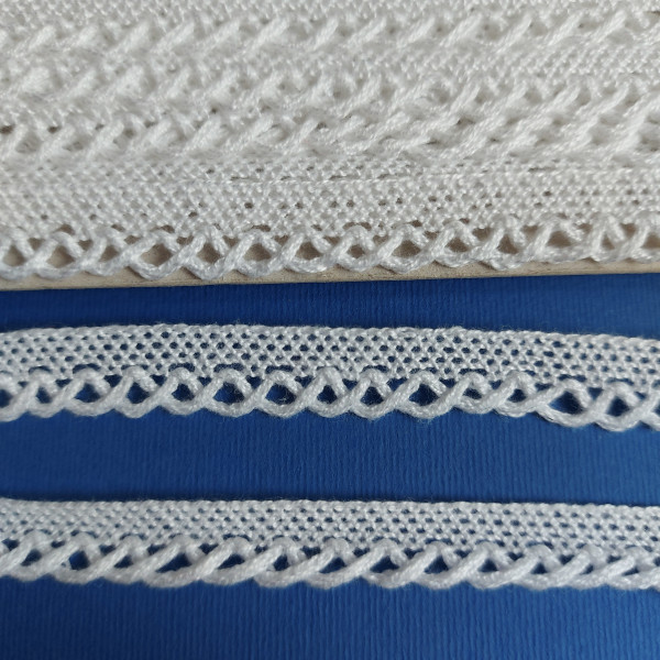 Art. 430010 - White Machine Lace Border - Width 1,3 cm